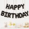 Happy Birthday Balloon Banner – 16” Black Foil Letter Balloons, HBD Mylar Birthday Sign for Women, Men, Boys & Girls Party Decorations (Black)
